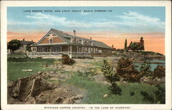 Lake Breeze Hotel and Light House Postcard