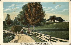 Greetings from Windsor New York Postcard Postcard