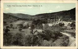Valley showing Borden Plant Deposit, NY Postcard 