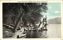 Forest Park Camp Bathing Beach Postcard