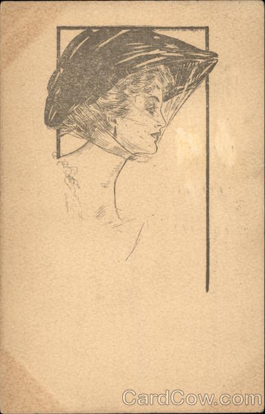 Sketch of Woman in Hat Women