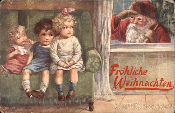 Frohliche Weihnachten Santa Claus
