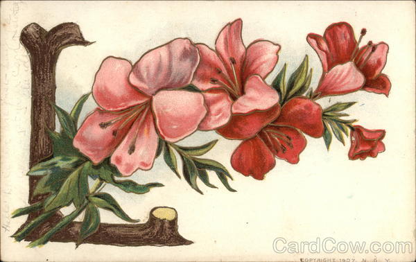 Letter L with Flowers Alphabet Letters