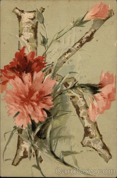 Letter K with Flowers Alphabet Letters