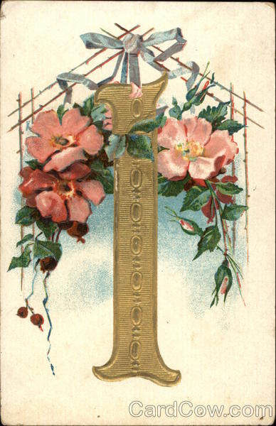 Letter I with Flowers Alphabet Letters