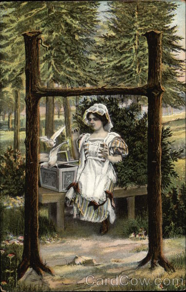 Letter H with Young Woman Sitting on Bench Alphabet Letters