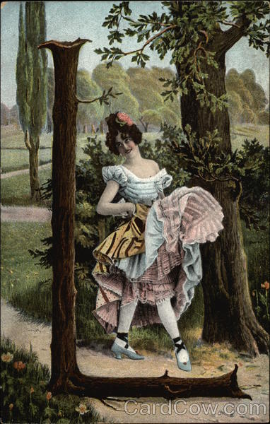 Letter L with Woman under Tree Alphabet Letters