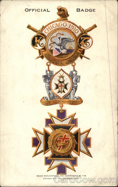 Knights Templar 31st Triennial Conclave 1910 Chicago Illinois