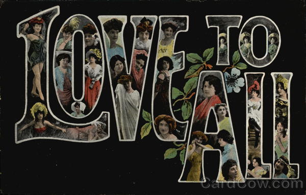 Love to All Faces in Letters