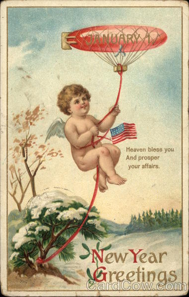 New Year Greetings - Heaven bless you & prosper your affairs