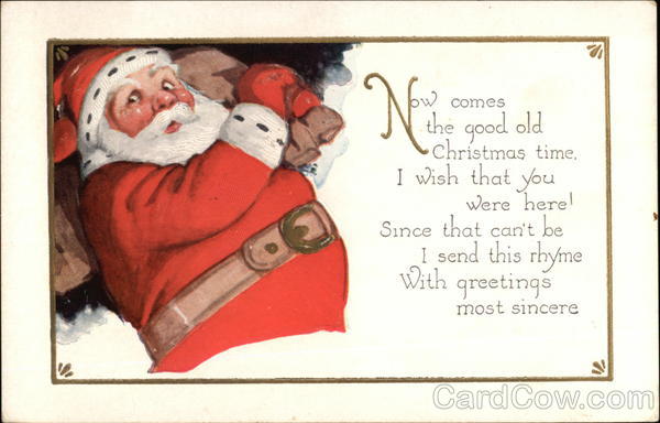 Christmas Greetings Most Sincere Santa Claus