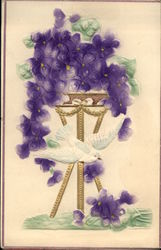Violets in a Vase Postcard