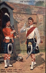 The Seaforth Highlanders Military Postcard Postcard