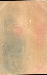 Santa at Christmas Tree Postcard