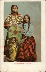 Indian Women and Papoose Postcard