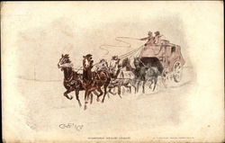 Western Stage Coach Postcard