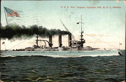 U.S.S. West Virginia Navy Postcard Postcard