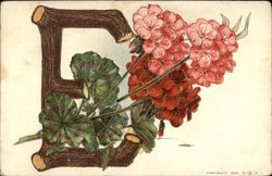 Letter "E" With Flowers Letter "E" With Flowers