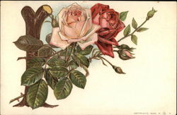 Letter "I" With Roses Postcard