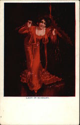 Lady in Scarlet Postcard