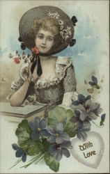 With Love Women Postcard Postcard