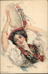 Gypsy Dancer Women Postcard Postcard