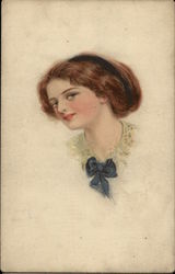 Vignette of Young Woman With Auburn Hair Postcard