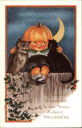 A Jolly Halloween Postcard Postcard