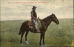 The Oldest Cowboy on the Range, Old "Dad" Hickman Cowboy Western Postcard Postcard