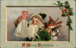 A Merry Christmas Toys Postcard Postcard