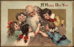 A Happy New Year Children Postcard Postcard