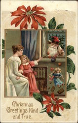 Christmas Greetings Kind and True Postcard