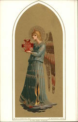 Angel in Blue Clothing Angels Postcard Postcard