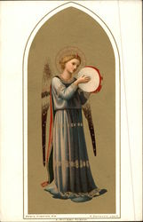 Beato Angelico dip Angels Postcard Postcard