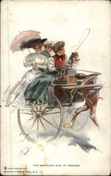 The American Girl in Ireland Postcard