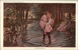 Playing Bridge Postcard