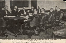 Russo-Japanese Peace Commission in Conference at Portsmouth Navy Yard, U.S.A Postcard