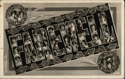 Farewell Banner with Ladies Postcard