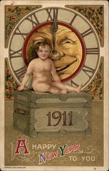 A Happy New Year To You - 1911 Children Postcard Postcard