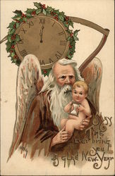 May Time ever bring you a Glad New Year Postcard