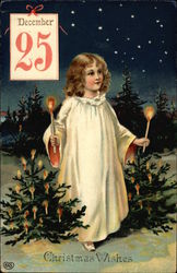 Christmas Wishes - December 25th Postcard