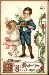 Merry Yule-tide Greetings Postcard