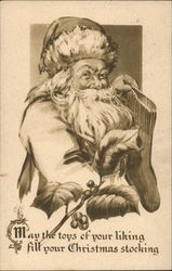 May the toys of your liking fill your Christmas stocking! Santa Claus Postcard Postcard