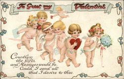 To Greet My Valentine Postcard