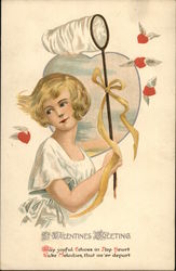 St. Valentines Greetings Postcard