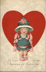I'd love to be somebody's Valentine Postcard