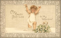 My Heart's Best Love to My Valentine! Cupid Postcard Postcard