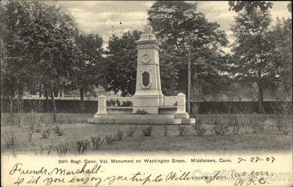 24th Regiment Connecticut Volunteer Monument on Washington Green Middletown