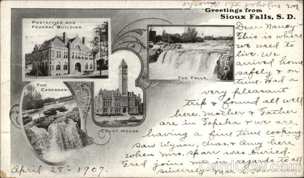 Greetings from Sioux Falls, S.D South Dakota