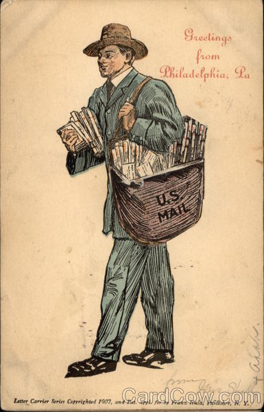 Letter Carrier Greetings Philadelphia Pennsylvania